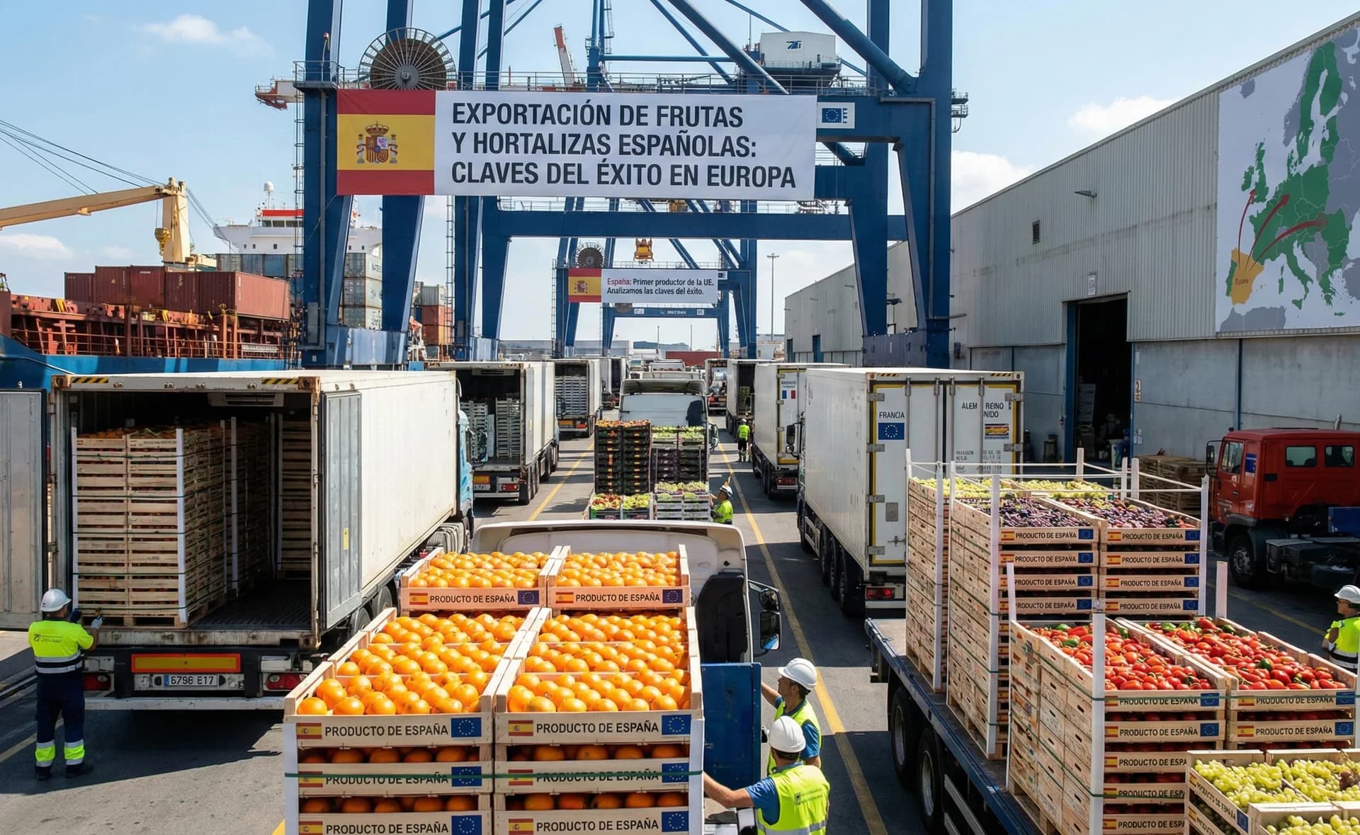Exportación de frutas y hortalizas españolas: claves del éxito en Europa