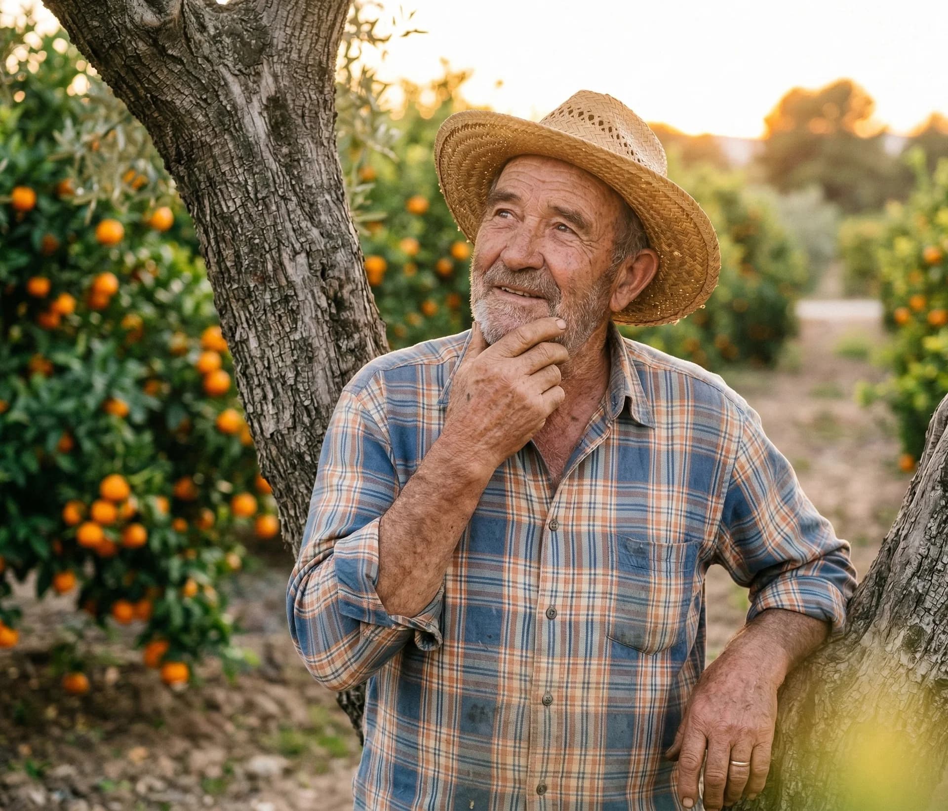 Agricultor en la huerta valenciana